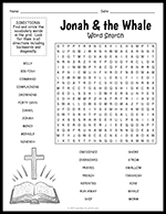 Jonah and the Whale Word Search thumbnail