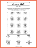 Joseph Stalin Word Search thumbnail