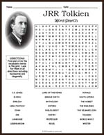 JRR Tolkien Word Search Thumbnail