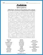 Judaism Word Search Thumbnail