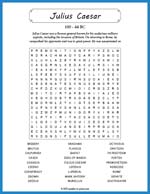 Julius Caesar Word Search Thumbnail