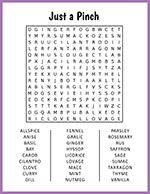 Just a Pinch Word Search thumbnail