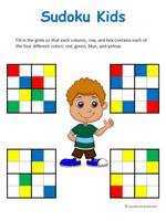 Free Printable kid sudokus with colors thumbnail
