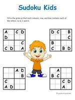 Free Printable kid sudokus with letters thumbnail