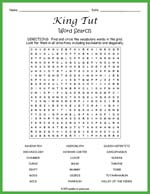 King Tut Word Search Thumbnail