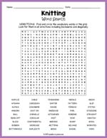 Knitting Word Search Thumbnail