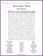 Korean War Word Search Thumbnail