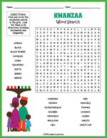 Kwanzaa Word Search Thumbnail