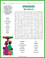 Kwanzaa Word Search thumbnail