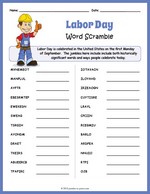 Labor Day Word Scramble thumbnail