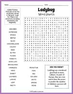 Ladybug Word Search Thumbnail