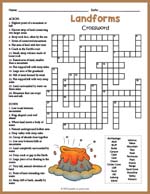 Landforms Crossword thumbnail