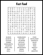 Large Print Fast Food Word Search thumbnail