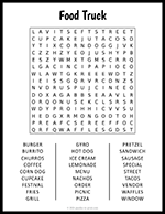 Large Print Food Truck Word Search thumbnail
