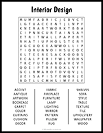Large Print Interior Design Word Search thumbnail