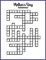 Large Print Mother's Day Crossword thumbnail