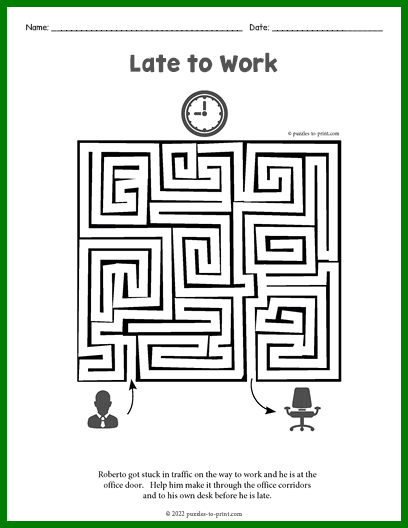 Late to Work Maze