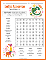 Latin American Culture Word Search thumbnail
