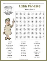 Latin Phrases Word Search Thumbnail
