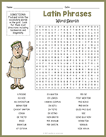 Latin Phrases Word Search thumbnail