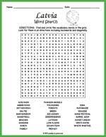 Latvia Word Search Thumbnail