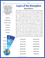 Layers of the Atmosphere Word Search thumbnail