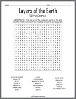 Layers of the Earth Word Search Thumbnail