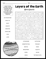 Layers of the Earth Word Search thumbnail
