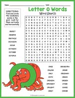 Letter O Words Word Search Thumbnail