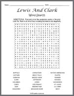 Lewis And Clark Word Search Thumbnail