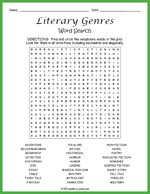 Literary Genres Word Search Thumbnail