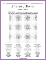 Literary Terms Word Search Thumbnail