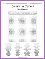 Literary Terms Word Search thumbnail