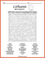 Lithuania Word Search Thumbnail
