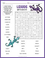 Lizard Word Search thumbnail