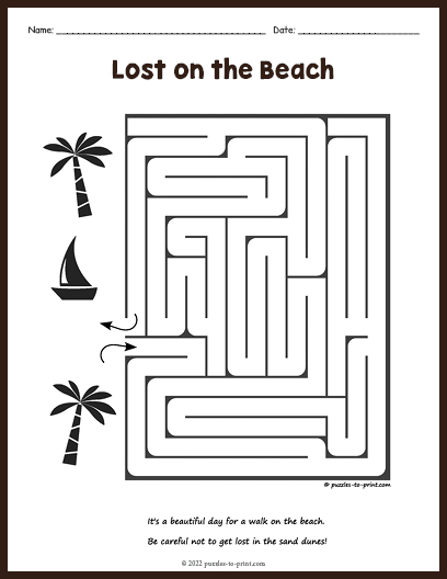 Lost On the Beach Maze