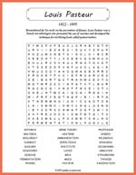 Louis Pasteur Word Search Thumbnail