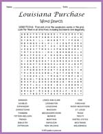 Louisiana Purchase Word Search Thumbnail