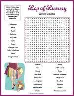 Luxury Brands Word Search Thumbnail