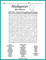 Madagascar Word Search Thumbnail