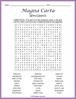 Magna Carta Word Search Thumbnail