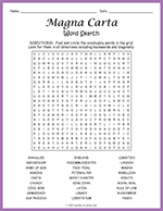 Magna Carta Word Search thumbnail