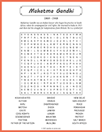 Mahatma Gandhi Word Search thumbnail