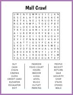 Mall Crawl Word Search thumbnail