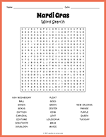 Mardi Gras Word Search thumbnail