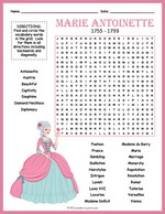 Marie Antoinette Word Search thumbnail