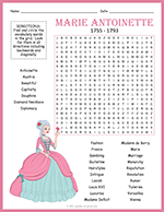 Marie Antoinette Word Search thumbnail