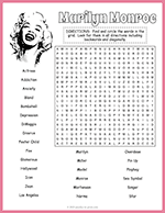Marilyn Monroe Word Search thumbnail