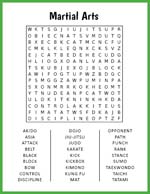 Martial Arts Word Search thumbnail