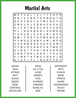 Martial Arts Word Search thumbnail